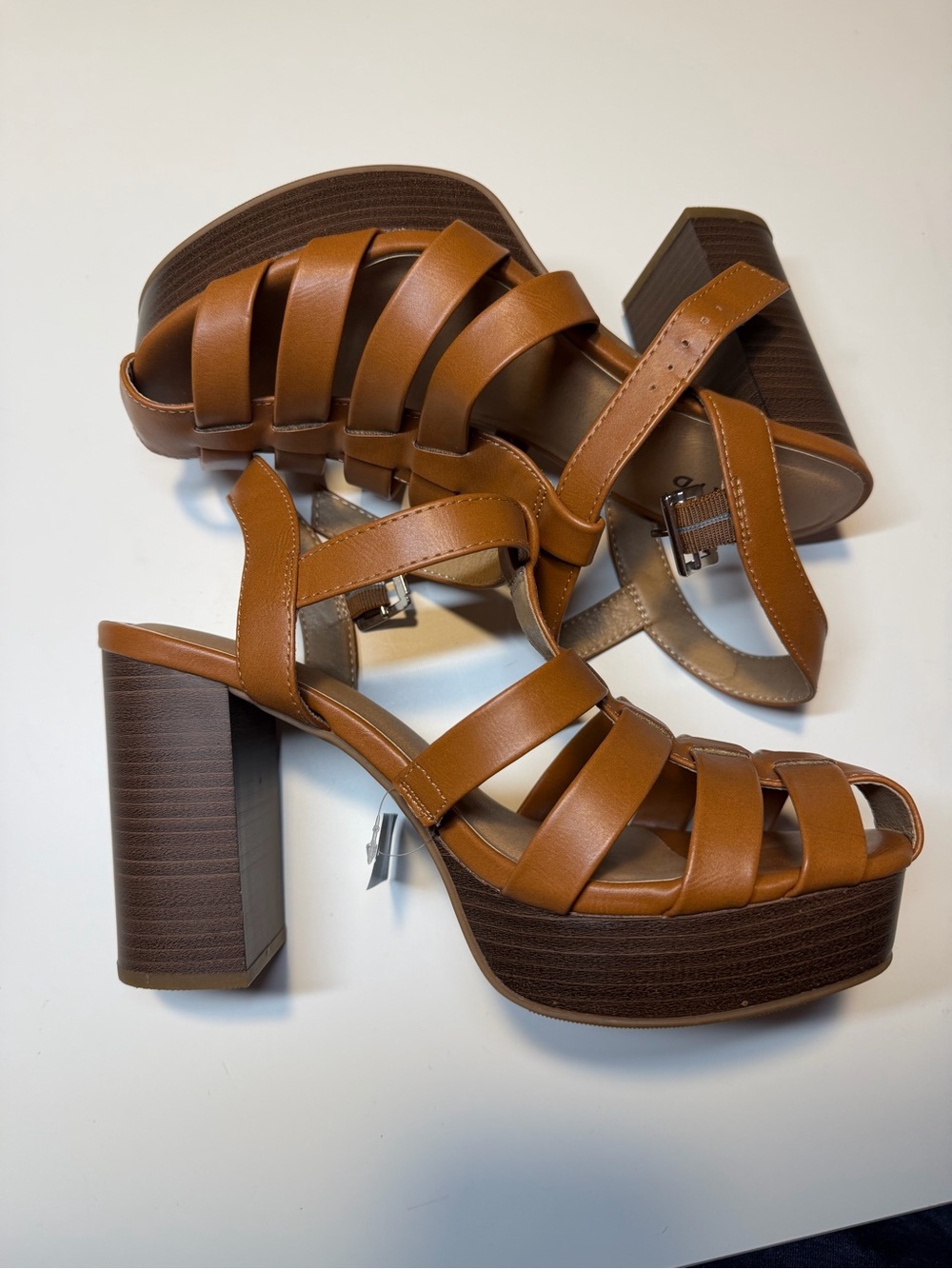 torrid Tan Strappy Platform Block Heel Sandals